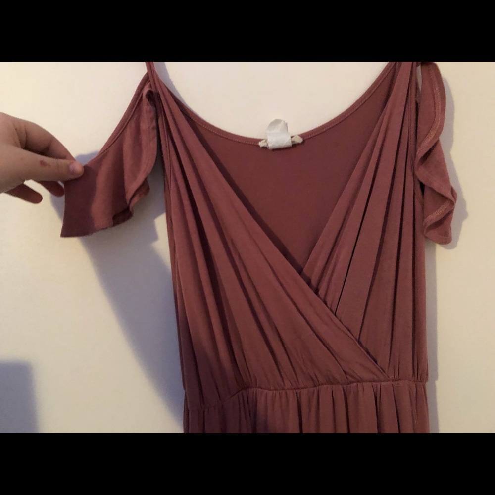 Flowy semi formal blush dress